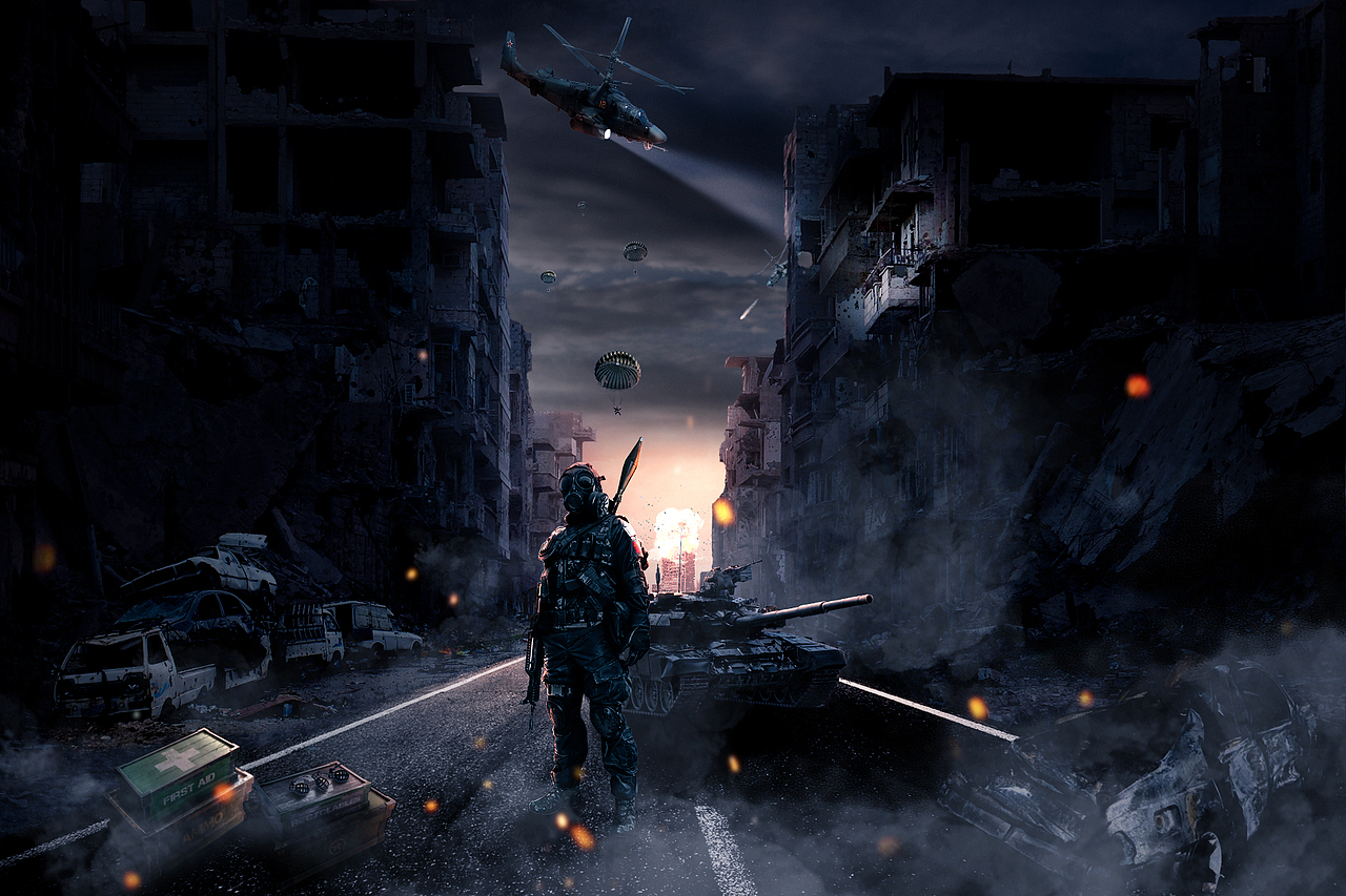 战争海报合成分享（附教程）（图ZMTQwMzQ3MTEy） - 运营设计 - 站酷设计师半位辣鸡原创素材 - 站酷ZCOOL