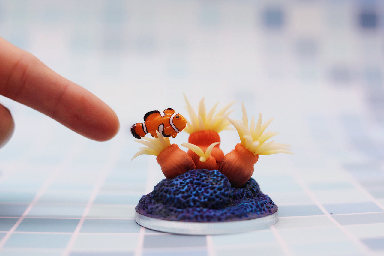 【粘土自制】超迷你的小丑鱼尼莫