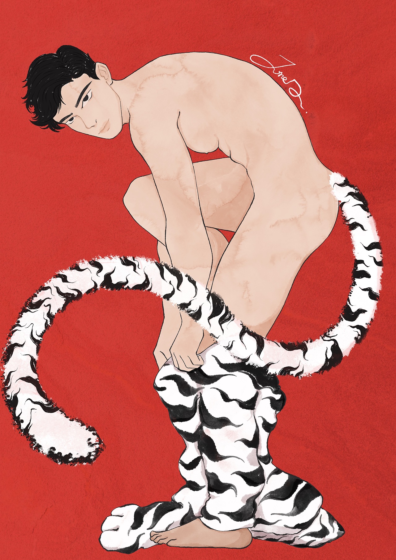🐯（图ZMjg3MDY4MjQw） - 艺术插画 - 站酷设计师鹿角Jones原创素材 - 站酷ZCOOL