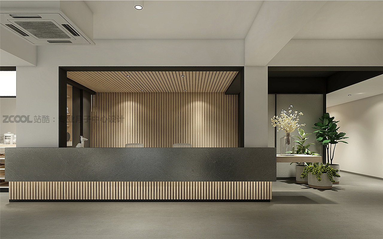 felix产后护理中心设计|宁波/南京/苏州月子中心设计|接待吧台效果图 