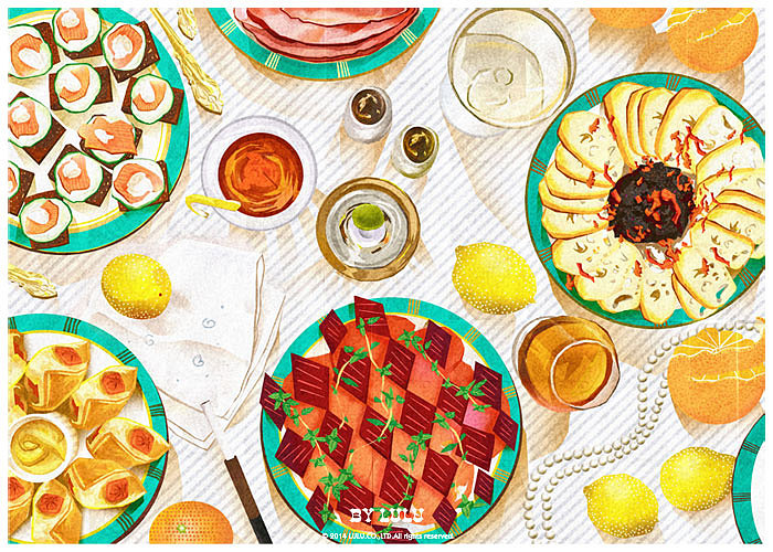 京杭大运河|食插3P -By LULU 新浪微博@何璐LULULU（图ZMTg1MTA4NjA=） - 商业插画 - 站酷设计师LULULUhe原创素材 - 站酷ZCOOL