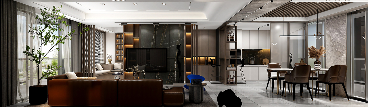 现代极简家装一套