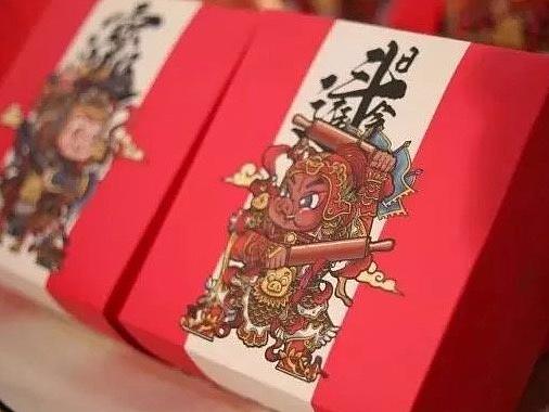《老城礼·猪福礼》中式糕点包装插画
