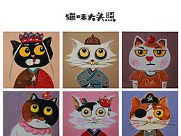 猫咪大头照1——油画棒