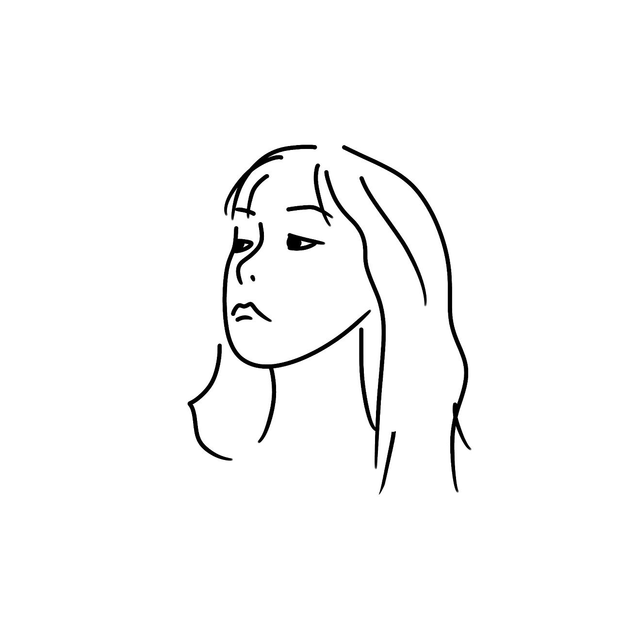 附一张一开始两分钟画的粗糙简笔版,表情也是过于高傲了