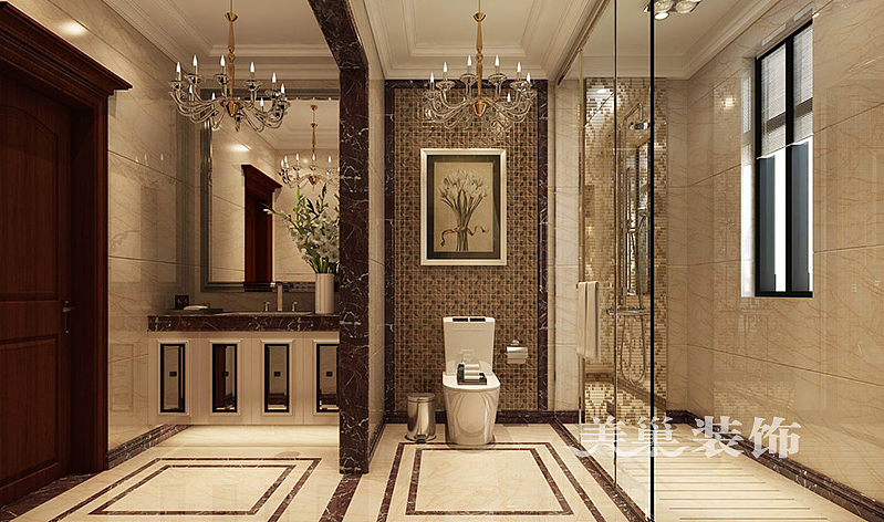 瀚海晴宇230平平层装修美式乡村效果图