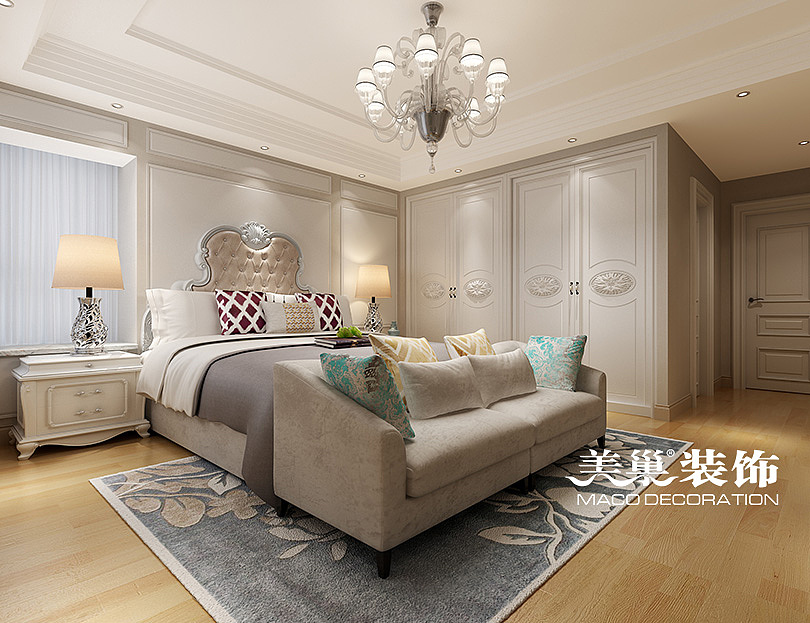 新乡155平简欧风格,不一样的品味造就不一样的装饰风格————主卧室