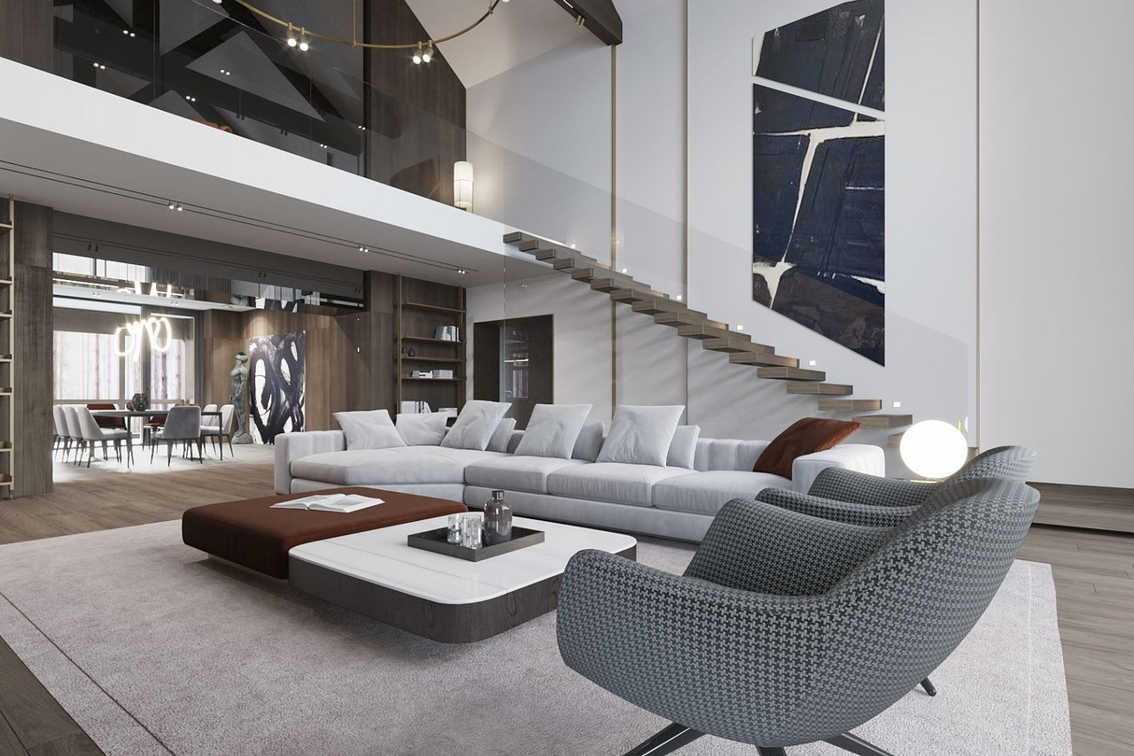 现代简约风 复式空间设计