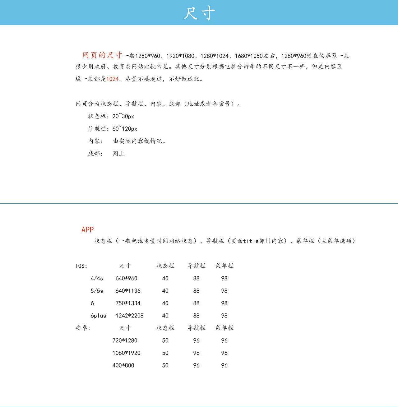 网页及APP设计规范
