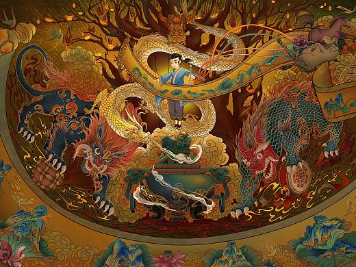 国风插画——［神笔马良］