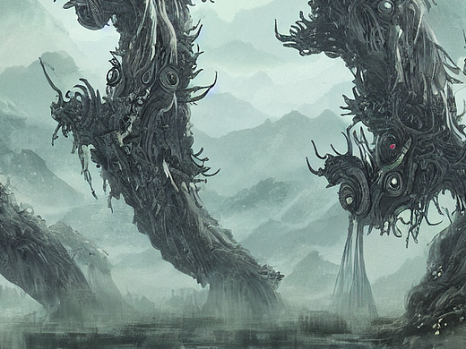 #AI创作实验室#外星生物的家园，各种奇异植物的乐园
