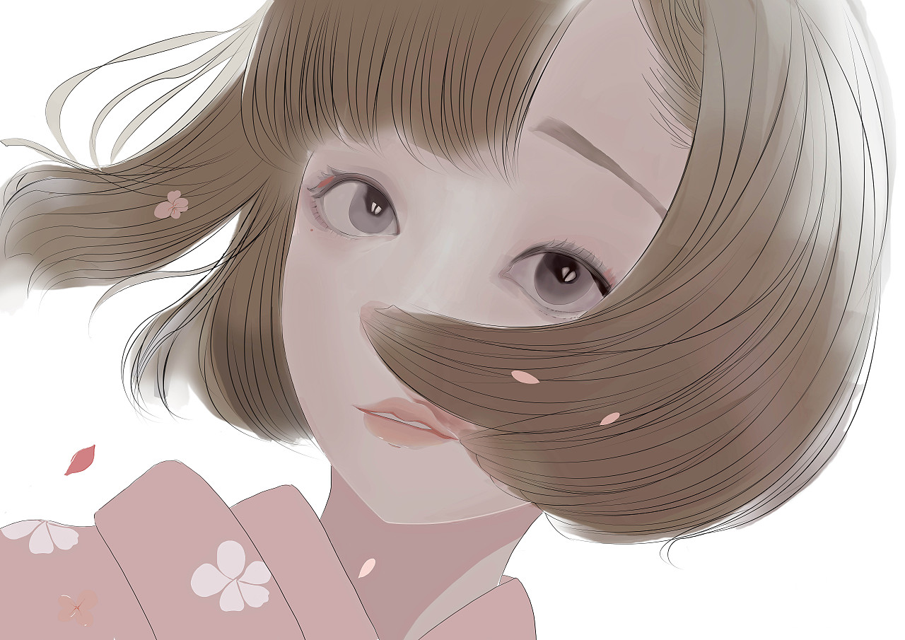 这是我练习画人脸的时候临摹的一个小女孩