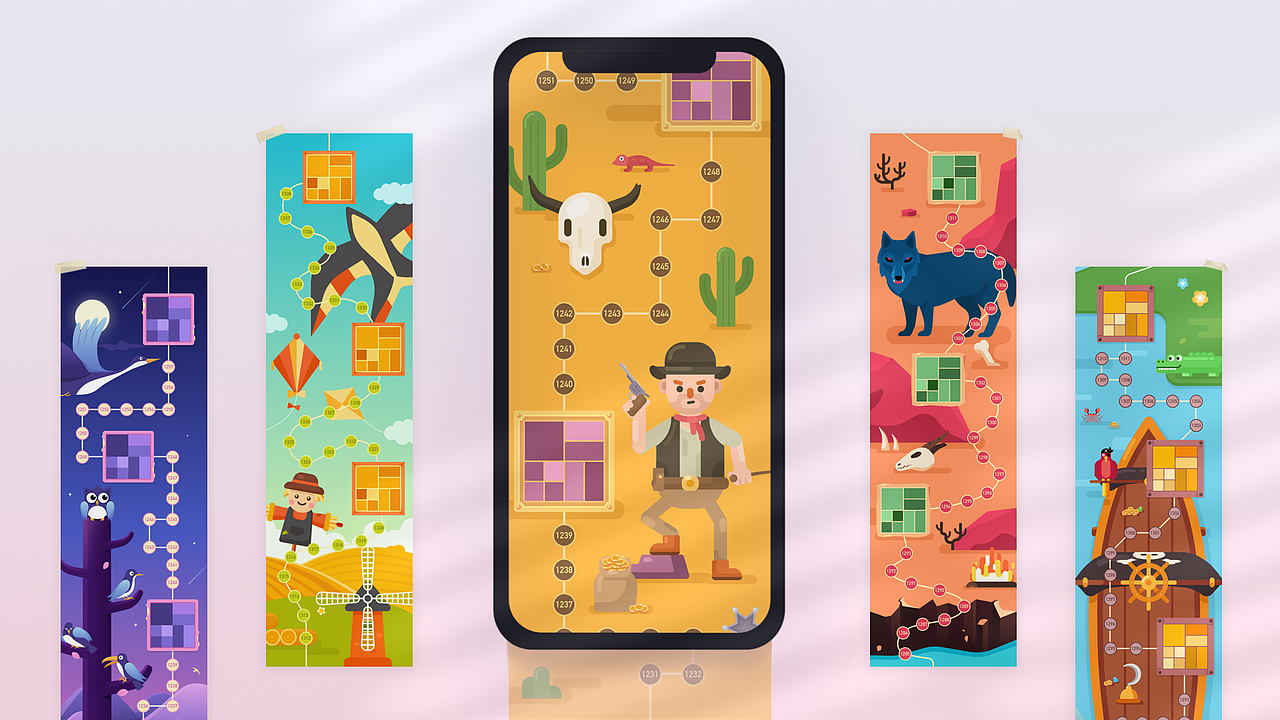 Nonogram Map Design Collection（图ZMjU3OTAzMzEy） - 游戏UI - 站酷设计师AnswerLau原创素材 - 站酷ZCOOL