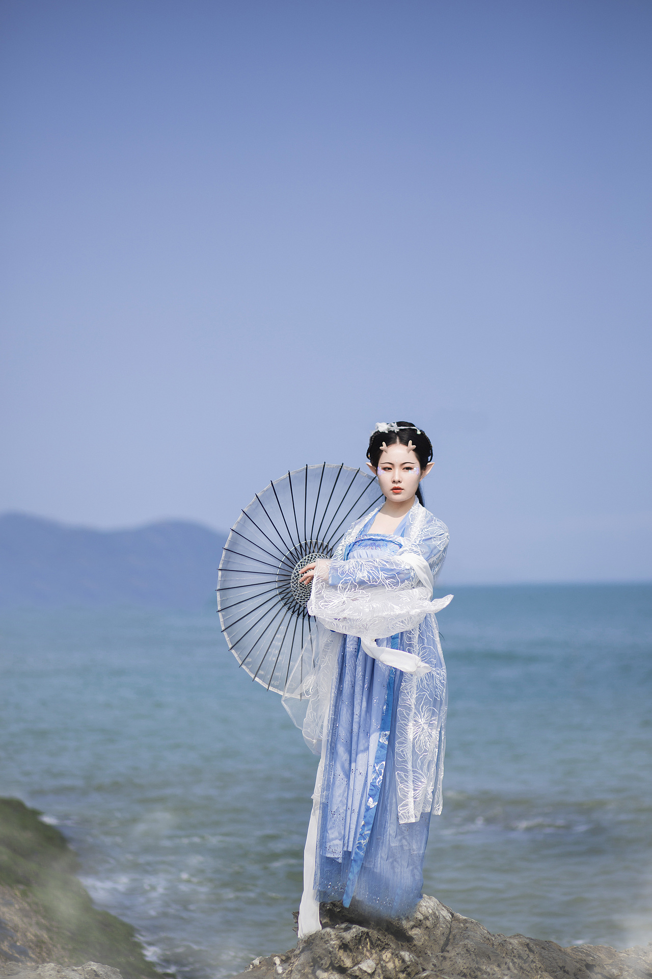 鲛人泪原创汉服摄影海边的故事古风摄影