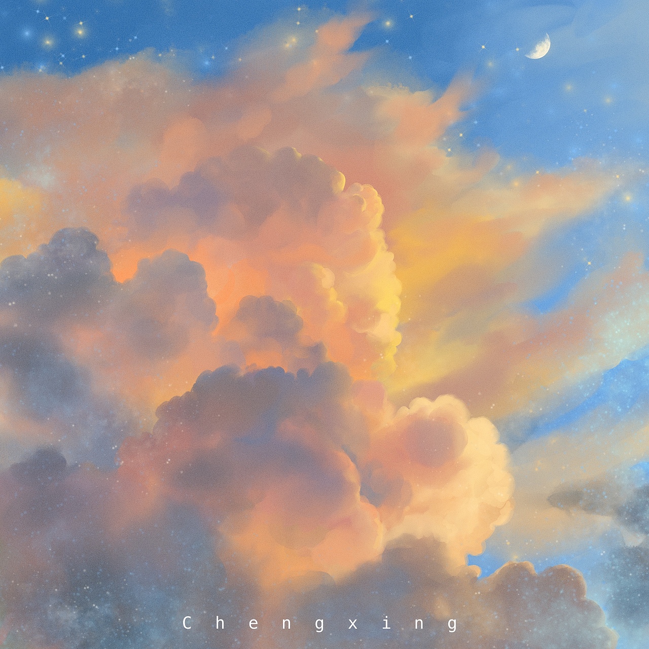 云彩 插圖 色彩練習(xí) procreate繪畫（圖ZMjk1OTUzNjIw） - 商業(yè)插畫 - 站酷設(shè)計(jì)師誠(chéng)星s原創(chuàng)素材 - 站酷ZCOOL