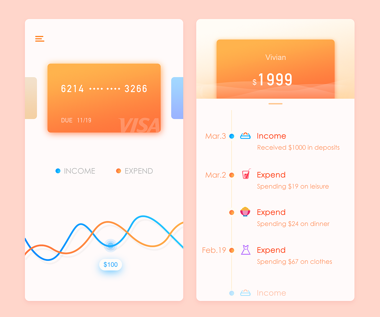 3月橙色界面（图ZNzQ4NjAxMjQ=） - APP界面 - 站酷设计师jiaww原创素材 - 站酷ZCOOL