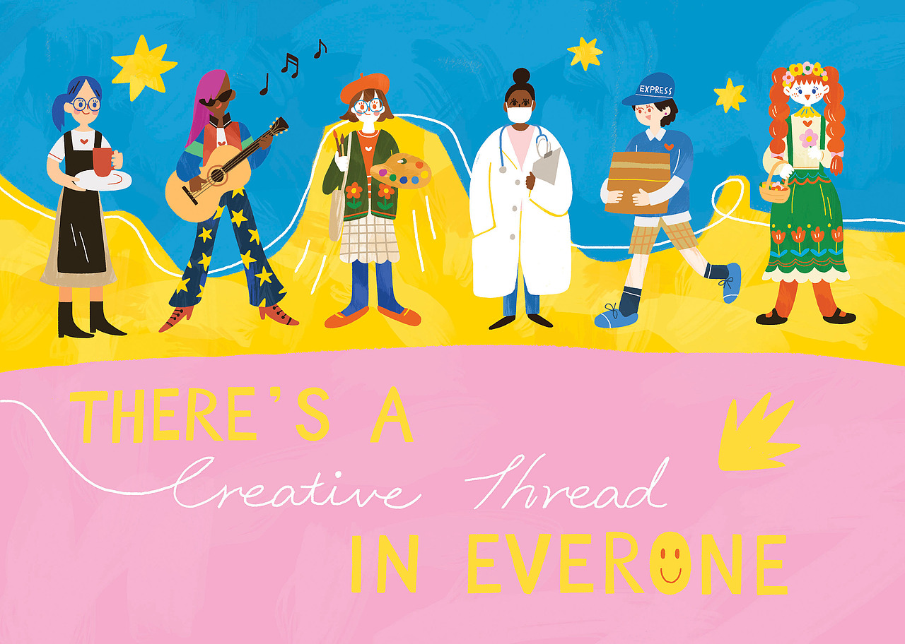 There's a creative thread in everyone（圖ZMTU1OTI4NzQ0） - 商業(yè)插畫 - 站酷設(shè)計師YusaCui原創(chuàng)素材 - 站酷ZCOOL