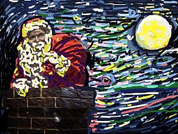 爬烟囱的圣诞老人