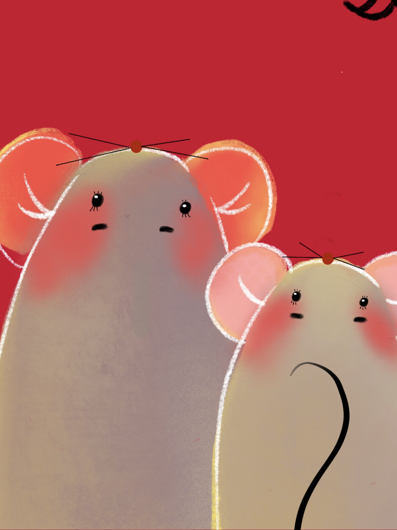 鼠年插画- 平安喜乐