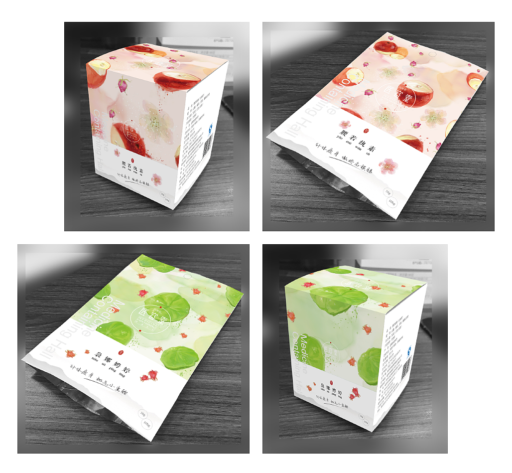 花草茶系列包装插画