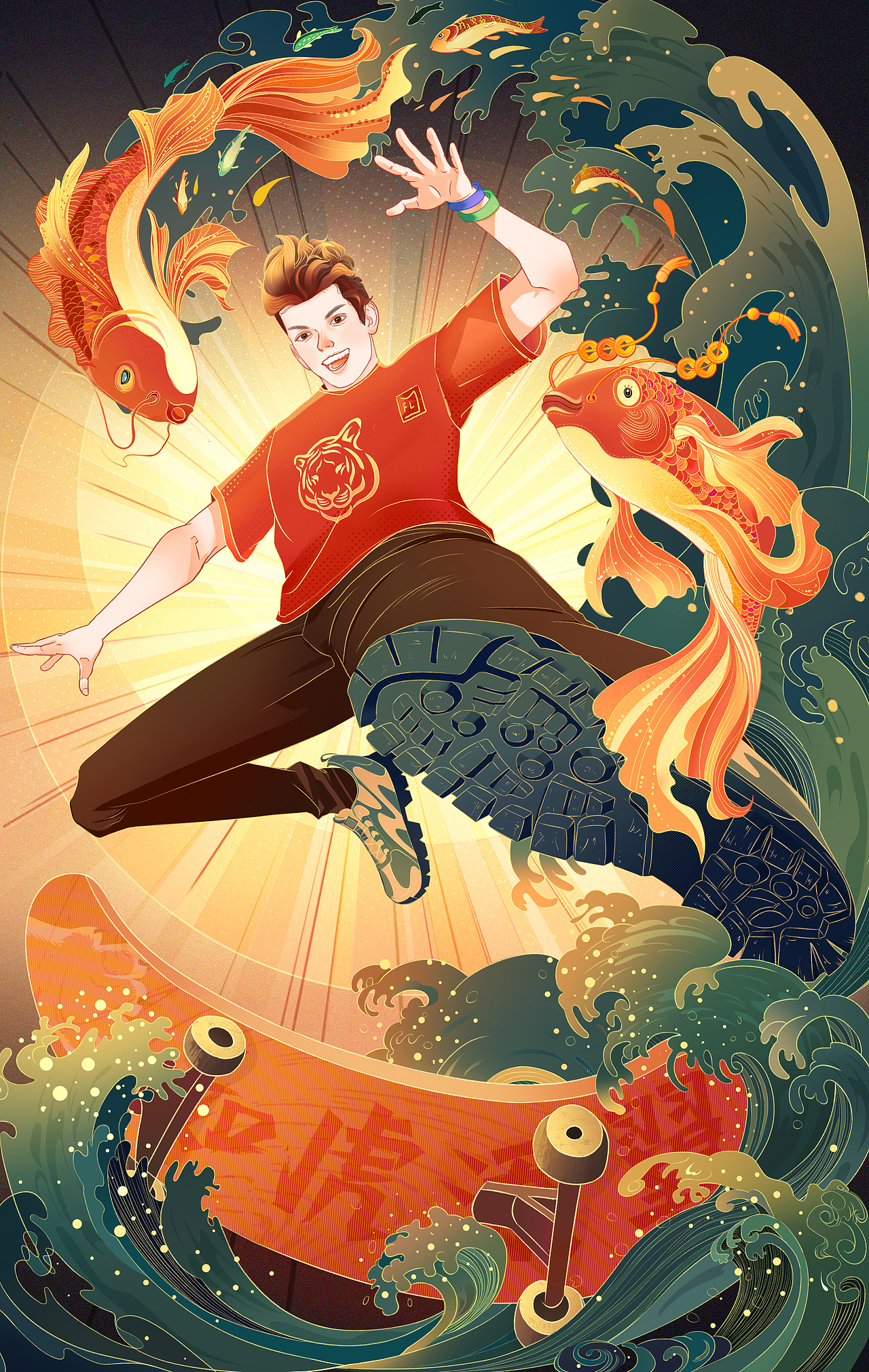 国潮/虎年新年贺图（图ZMjkyOTI3ODM2） - 创作习作 - 站酷设计师一颗小白菜吖原创素材 - 站酷ZCOOL