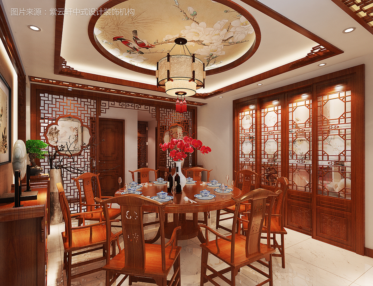 自建房中式装修效果图（图ZMTQ2NTE1NDQ4） - 家装设计 - 站酷设计师紫云轩中式原创素材 - 站酷ZCOOL