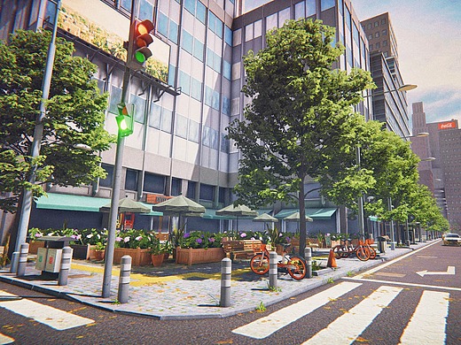 unity_风格化现代街道三维-场景1年前unity_汽车展示三维-机械/交通