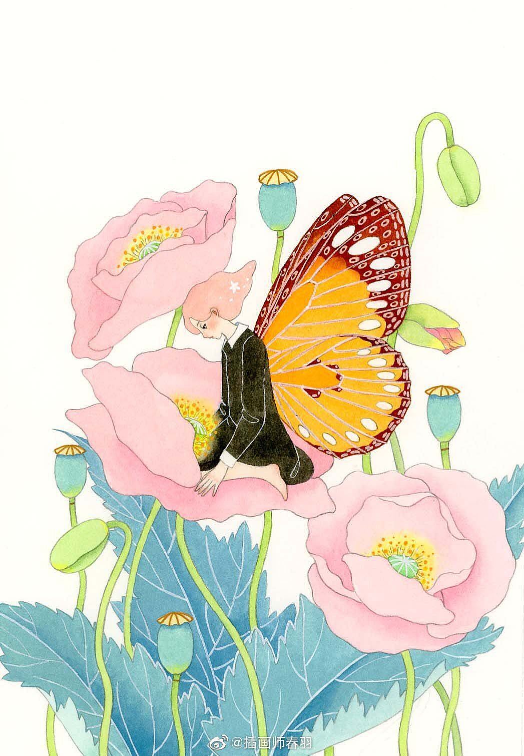 少女系列二（图ZMjczMzcyMzgw） - 商业插画 - 站酷设计师插画师春羽原创素材 - 站酷ZCOOL