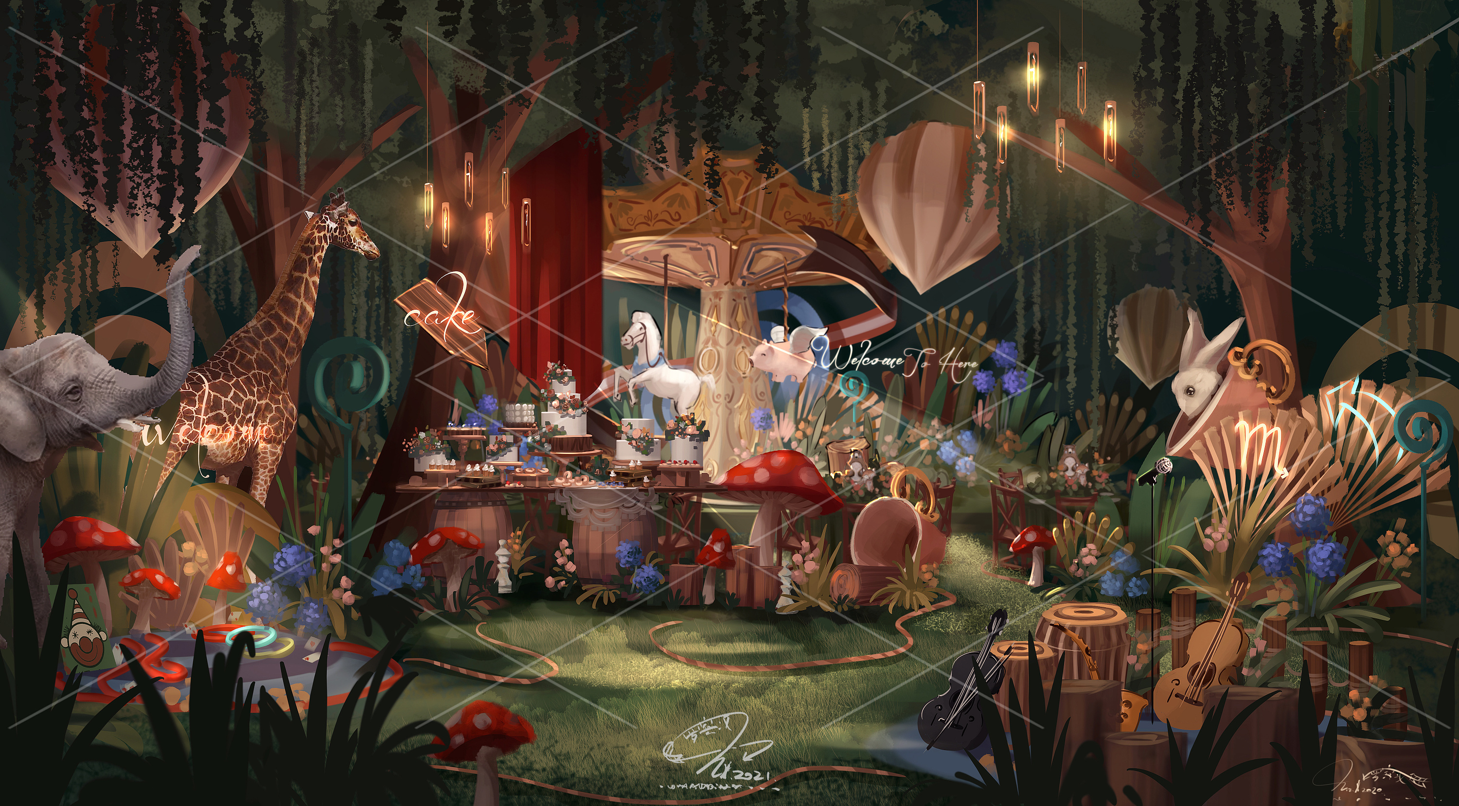 宝宝宴 宴会设计|插画|概念设定|罗宾汉h2 - 原创作品 - 站酷 (zcool)