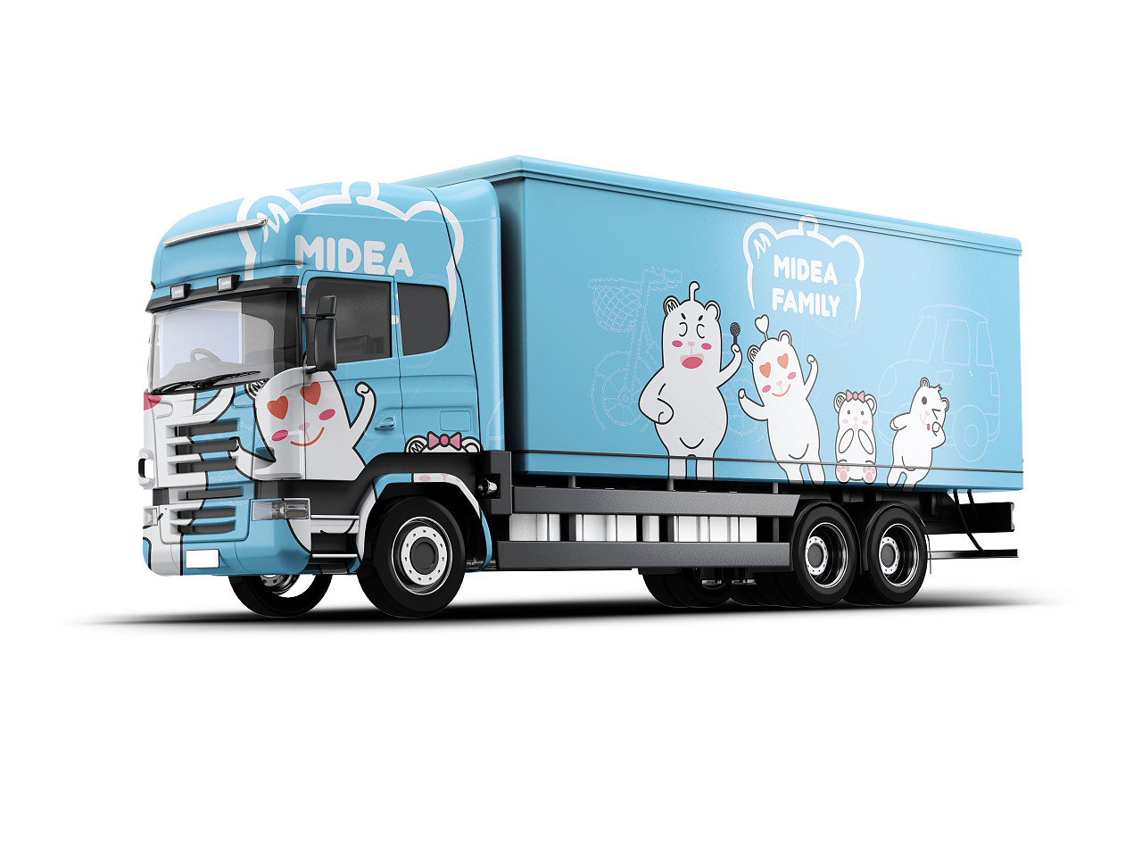 midea family 形象q版设计