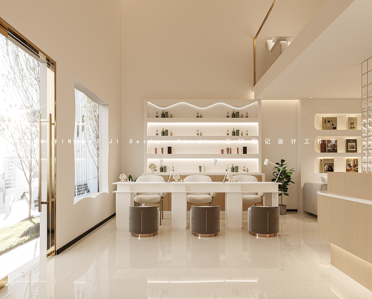 美甲店设计案例（图ZMzc4NjE5NzU2） - 场景 - 站酷设计师玉印留记设计原创素材 - 站酷ZCOOL