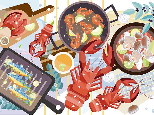 美食插画