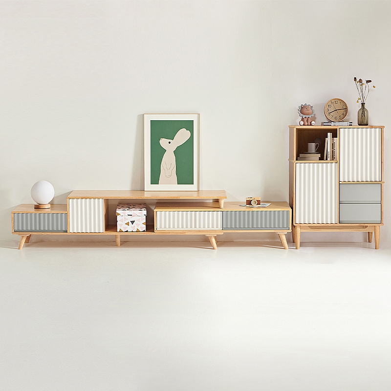 可伸缩的电视柜,解决客厅空间