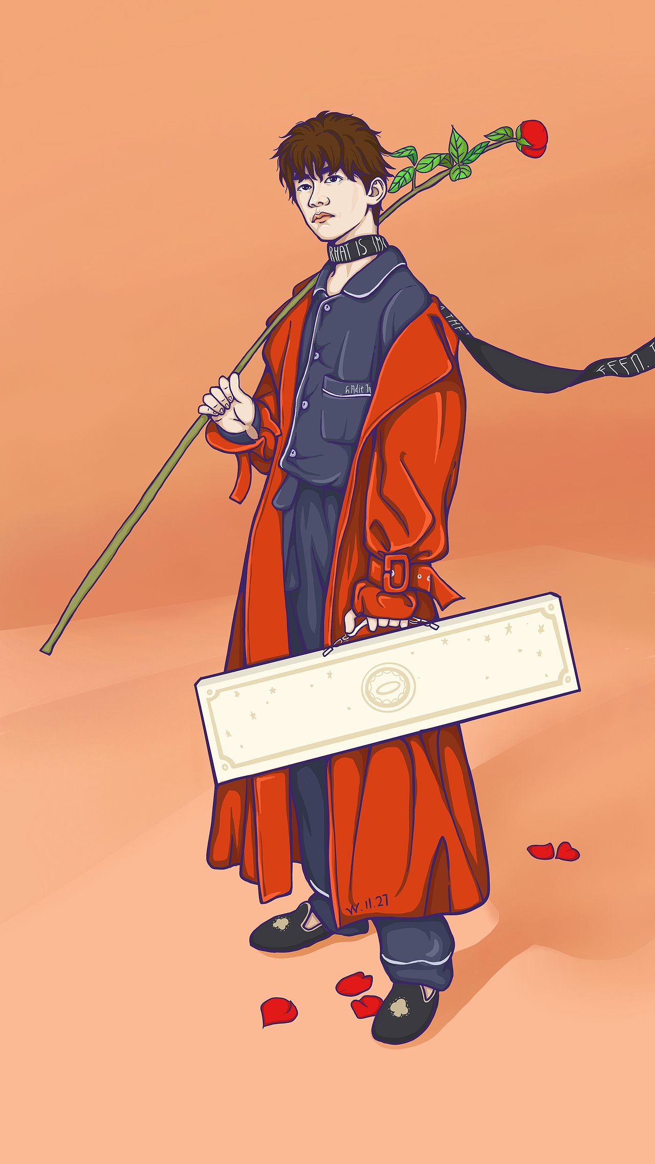 易烊千璽-插畫(huà)（圖ZMTg2ODE4OTcy） - 創(chuàng)作習(xí)作 - 站酷設(shè)計(jì)師小朋友R原創(chuàng)素材 - 站酷ZCOOL