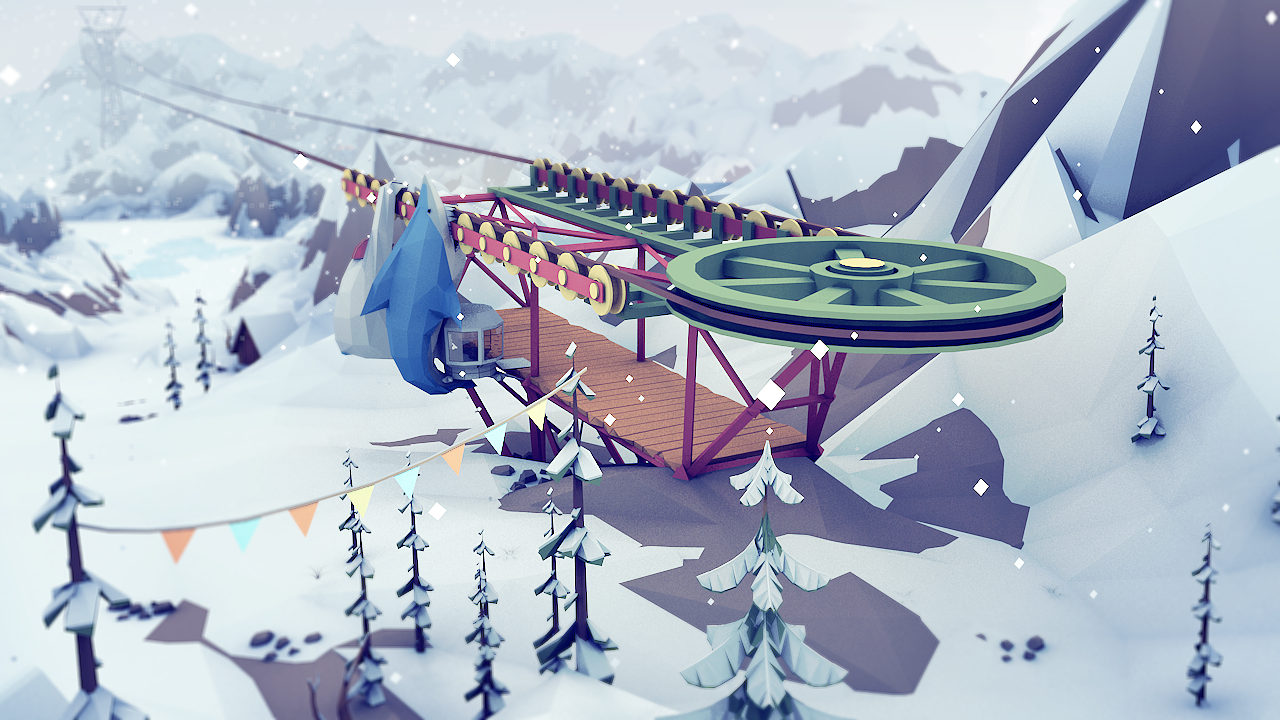 lowpoly系列二:vr模拟滑雪游戏