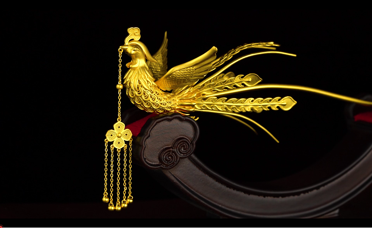 珠宝摄影丨黄金凤钗丨珠宝视频拍摄（图ZMjY3NTA1Mjk2） - 产品摄影 - 站酷设计师珠宝摄影邓sen原创素材 - 站酷ZCOOL