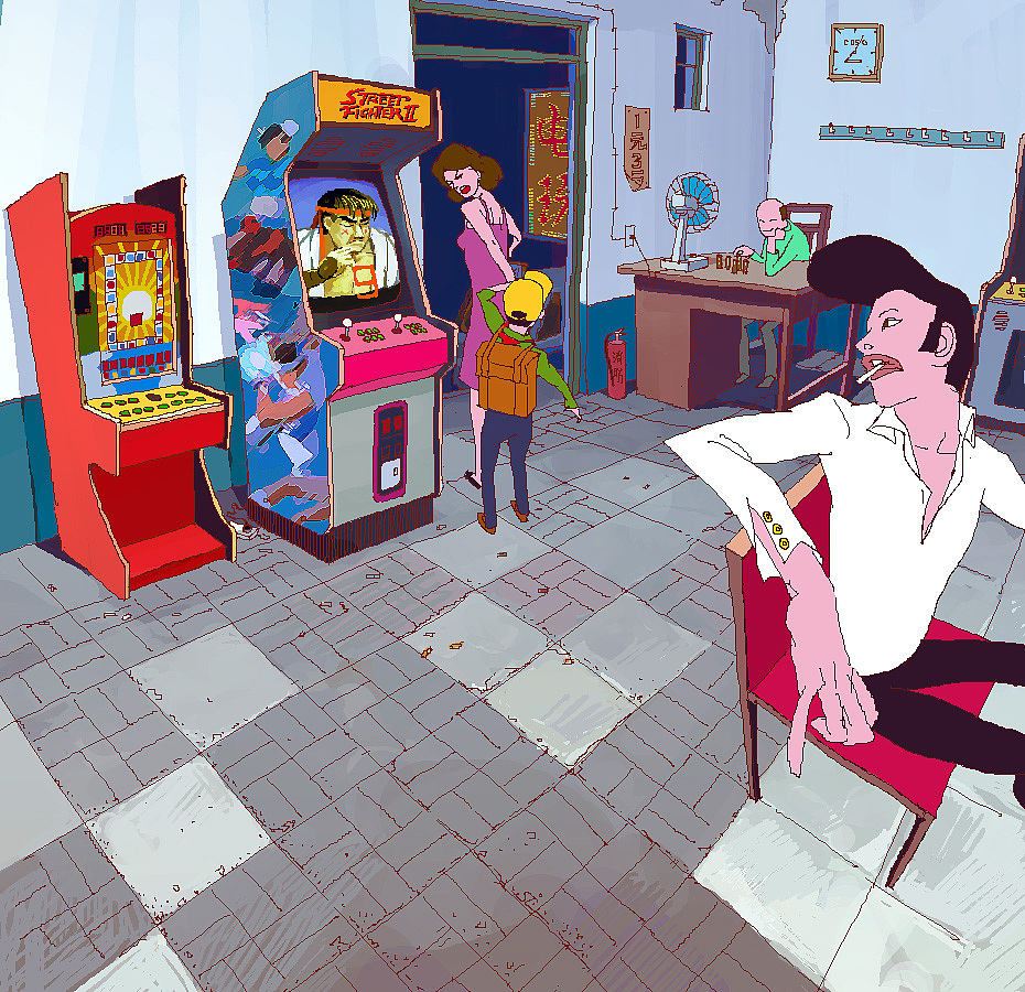 街机厅|插画|像素画|bigbadwolf - 原创作品 - 站酷 (zcool)