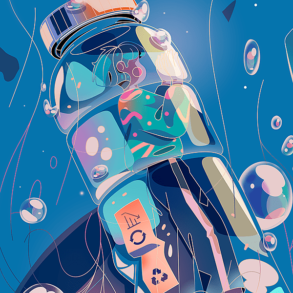 海洋环保-发现环保之美|插画|商业插画|弥青藤 - 原创作品 - 站酷