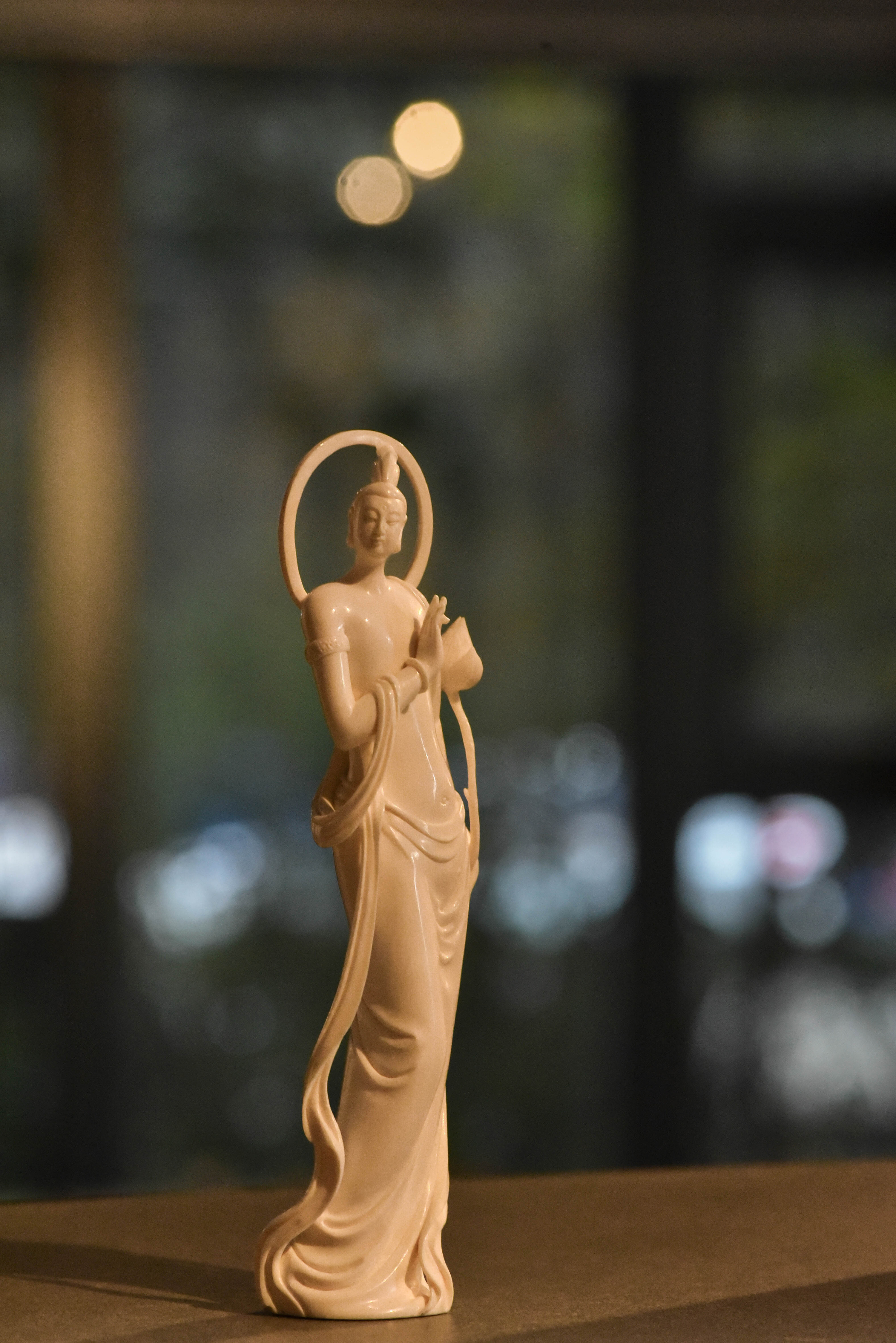 郑州珠宝摄影 猛犸牙雕 飞天女神观音像 13838135574