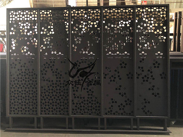 青岛室外不锈钢景墙格栅/电镀不锈钢仿古铜喷漆花格