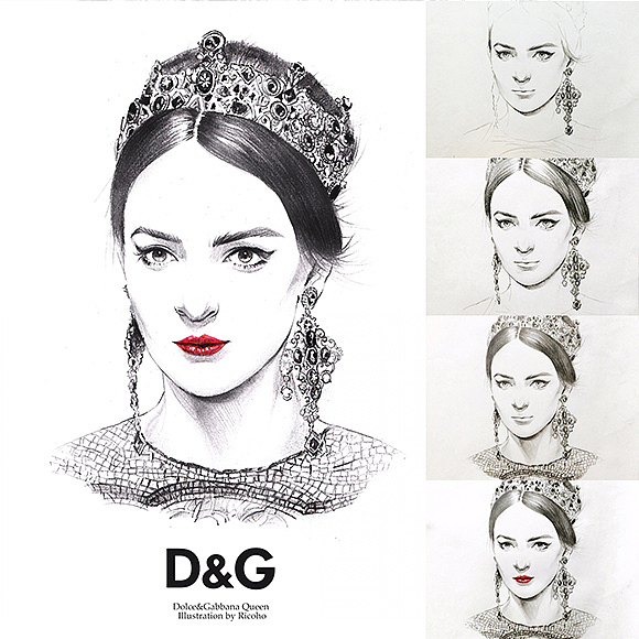 Dolce & Gabbana-Queen（图ZMzI4MzM5MjQ=） - 商业插画 - 站酷设计师饭煮豪原创素材 - 站酷ZCOOL