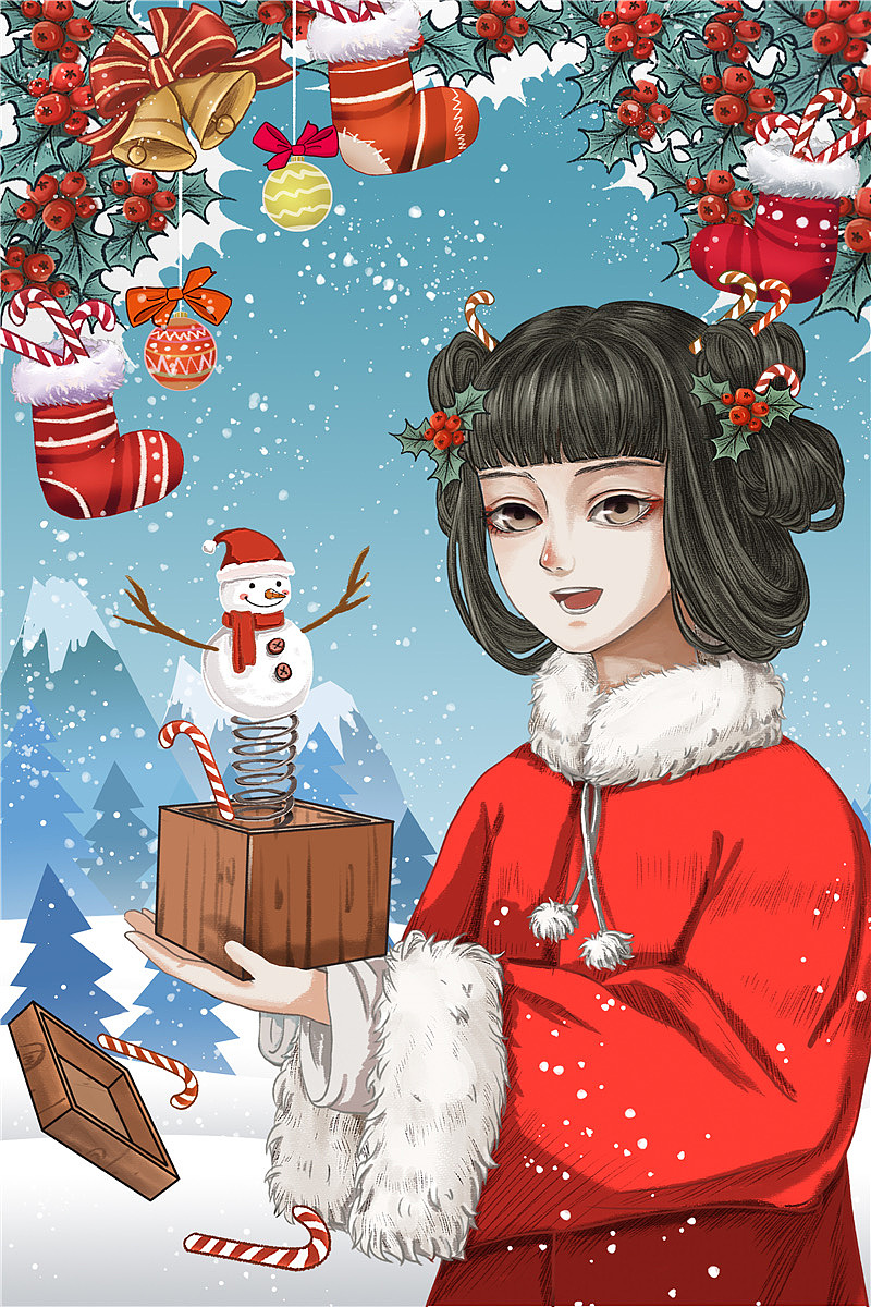 国风潮流商业插画