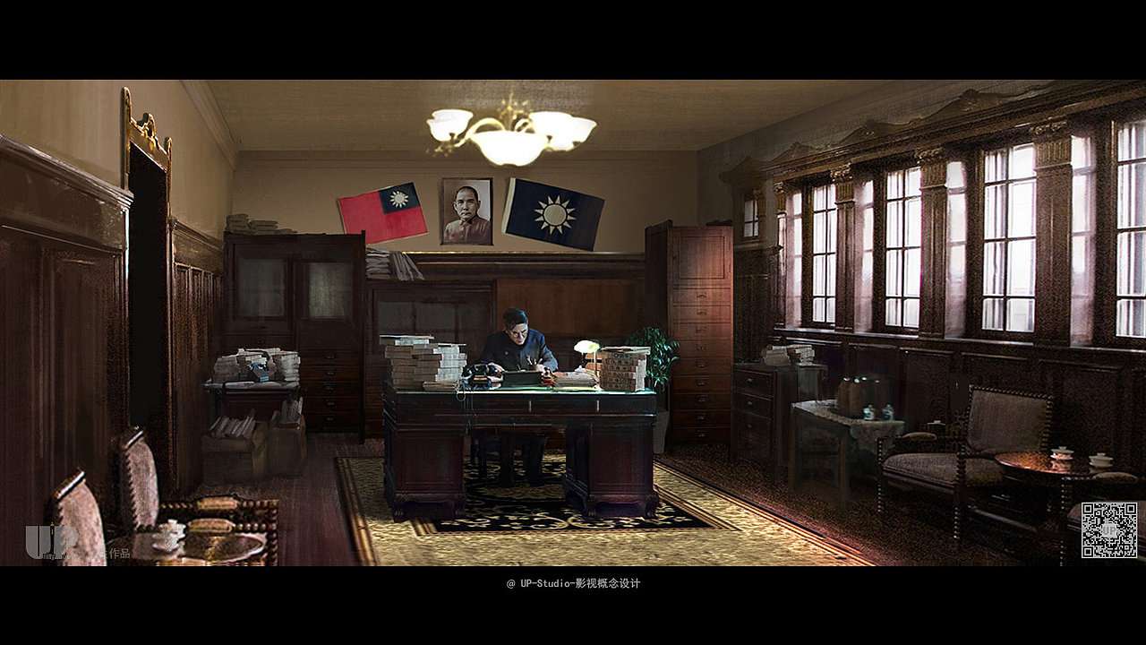 upstudio影视概念设计班民国戏题材学生气氛图作品