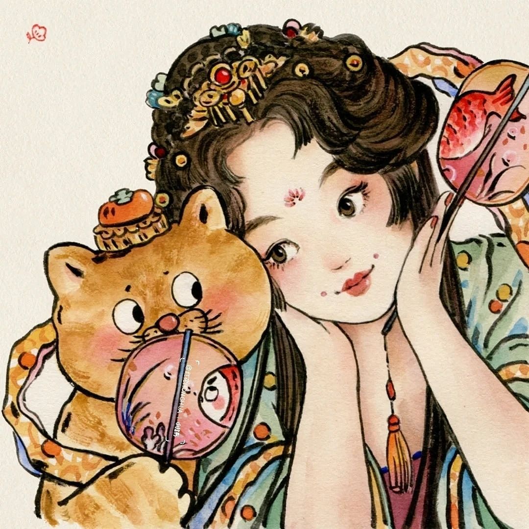 举杯邀明月，祝您中秋愉快！🌕（图ZMzE1NDExMjEy） - 新锐潮流插画 - 站酷设计师红花HONGHUA原创素材 - 站酷ZCOOL