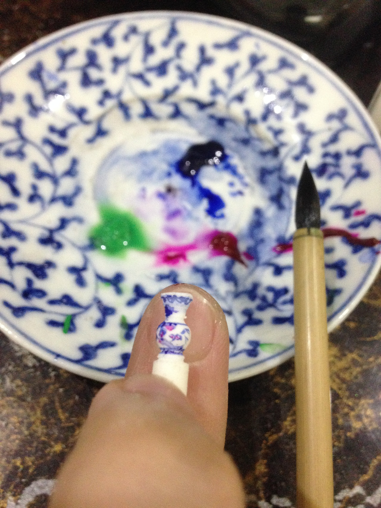 迷你橡皮青花瓷