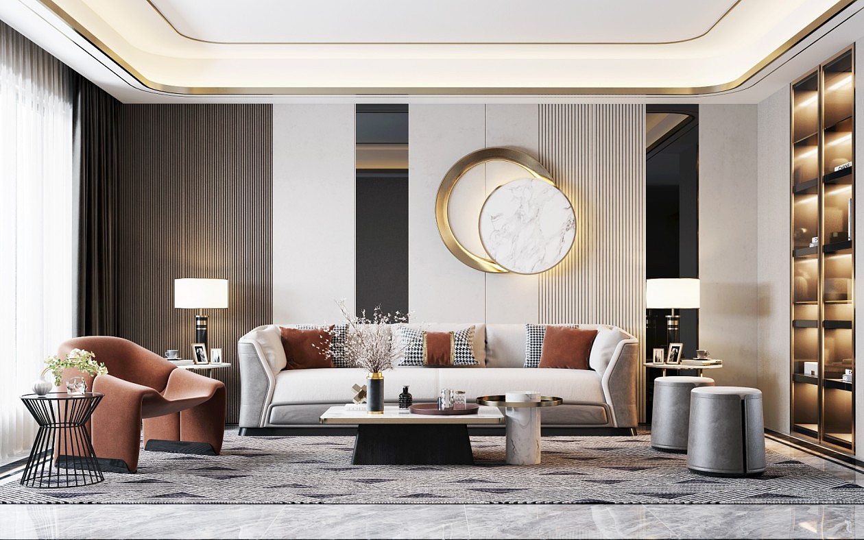 现代简约客厅（图ZMjI2OTMzOTI0） - VR设计 - 站酷设计师效果图制作小静原创素材 - 站酷ZCOOL