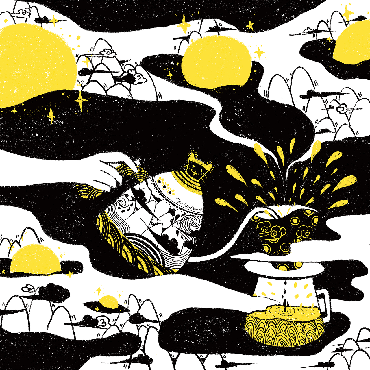 黑黃系列（圖ZMTY5Nzk0NDc2） - 創(chuàng)作習(xí)作 - 站酷設(shè)計(jì)師xinpingli原創(chuàng)素材 - 站酷ZCOOL