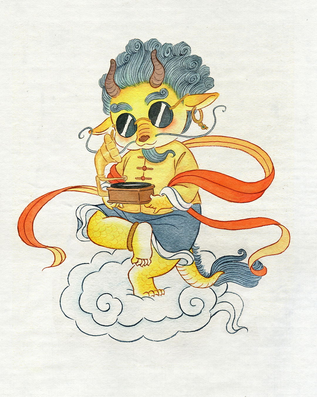 of the band:qiuniu br> br>囚牛:中国古代神话传说中的神兽,为鳞虫之