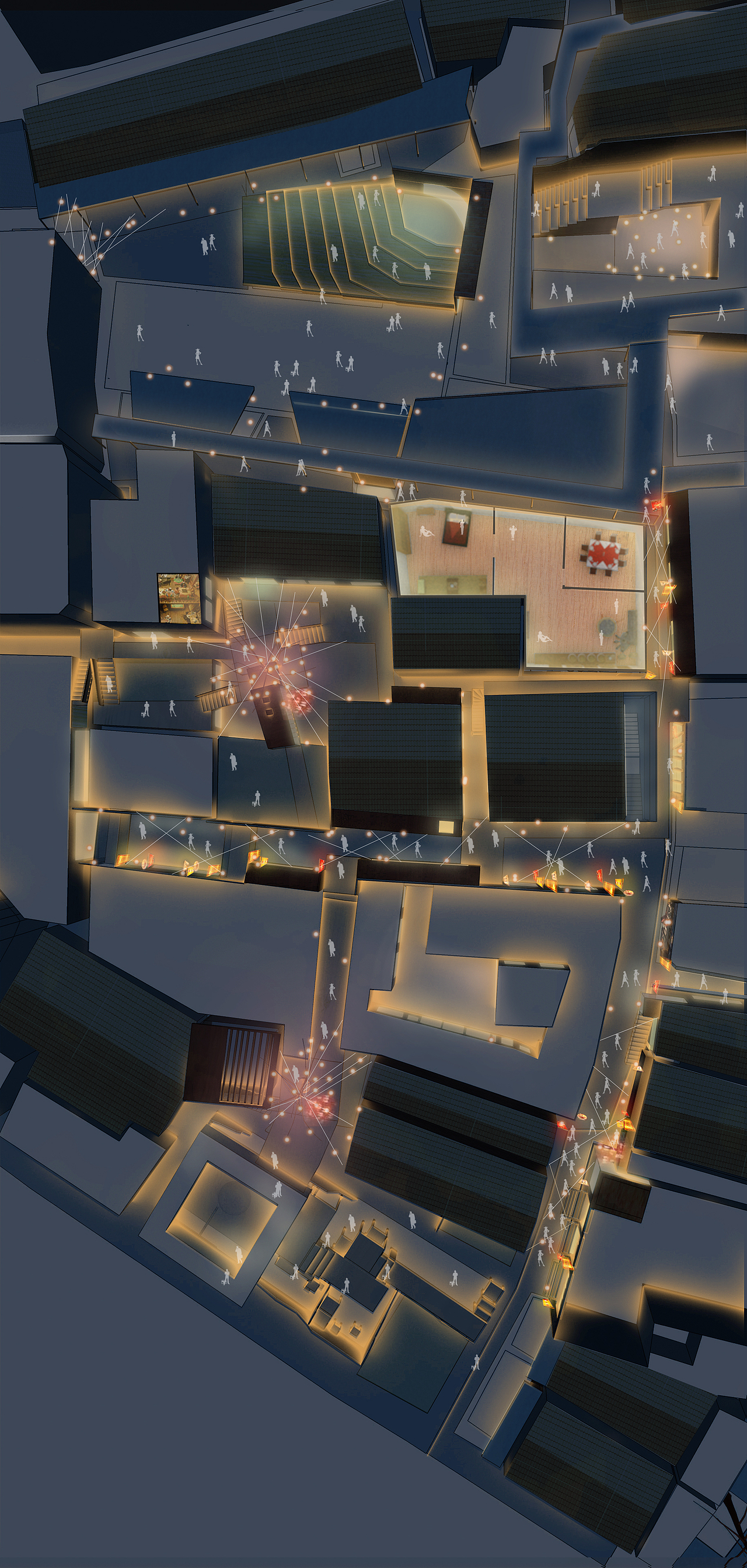 建筑拼贴插画风效果图合集