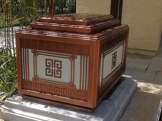 售楼部喜庆红古铜 不锈钢草坪灯